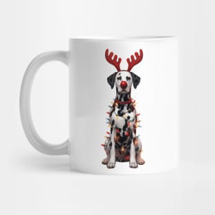 Christmas Red Nose Dalmatian Dog Mug